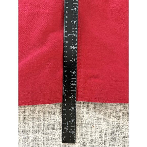 Lands End Chore Barn Coat Mens Large Tall Red Corduroy Collar Flannel Lined VTG - Picture 13 of 13